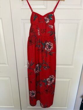 Band Of Gypsies Collective Floral Print Maxi Dress Strap Boho Fairy Flowy Sz M